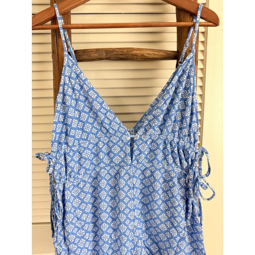 Rip Curl Blue White‎ Geometric Print Women's cover up